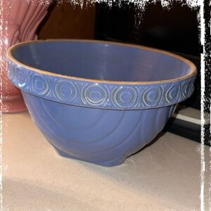 Early 1900s Blue stoneware mixing bowl